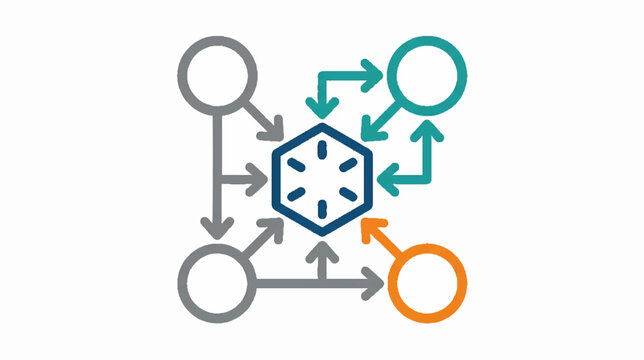 Gender symbols and arrows in blue halftone pattern