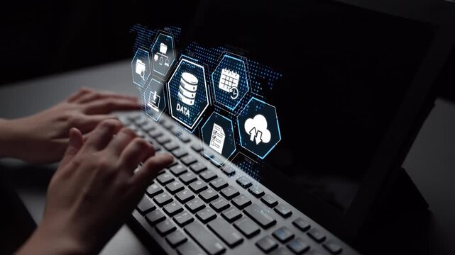 Cloud computing, cloud strategy, and cloud technology transforming digital infrastructure with scalable services, secure data storage, and cloud-based digital business solutions. Muxer