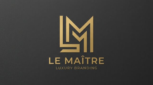 Elegant geometric monogram with modern typography and tagline