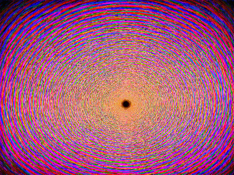 Target concentric circle bullseye gradient abstract in radial rainbow spectrum
