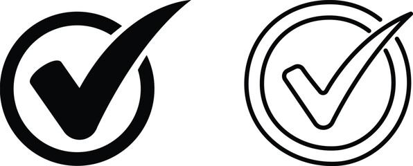 Check Mark Icon Set - Approved, Verified, Success and Confirmation Symbols © Amin Vector Hub