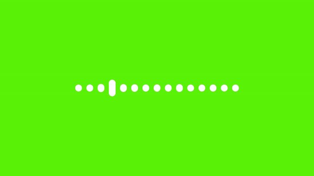 Seamless Loop Animation of a Digital Audio Spectrum Wave on a Green background. Full HD. 4K
