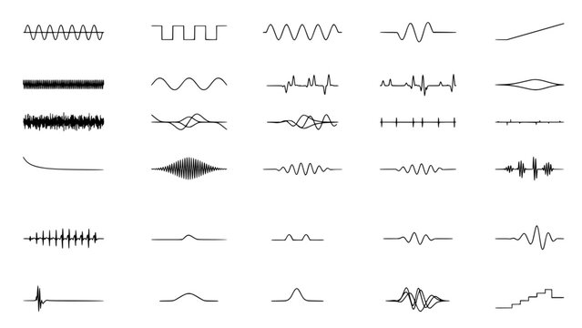 Sound Waves Display Various Patterns and Frequencies in a Collection of 24 Distinct Designs. Featuring Audio, Design