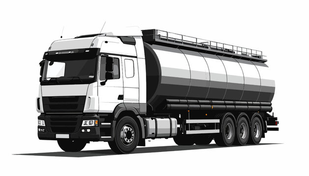 Large tanker truck on the road.