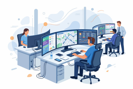 Emergency Dispatch Team in Modern Control Room Monitoring Data