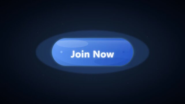 Digital Button with Join Now Text Glowing on Dark Background.