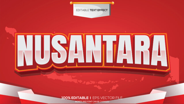 Indonesian Independence Day-themed 3D text effect