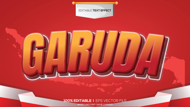 Indonesian Independence Day-themed 3D text effect