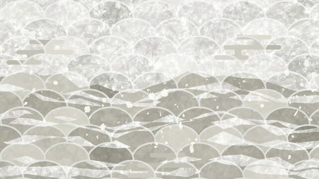Traditional Japanese Wavy Pattern Texture 4K