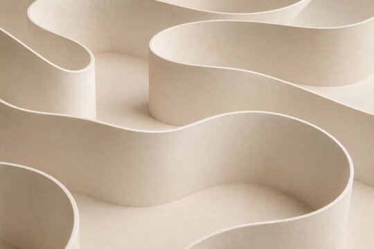 Minimal beige abstract backgrounds with elegant geometric shapes, soft shadows and modern neutral textures for luxury branding.