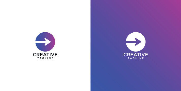 Modern Abstract Arrow Circle Logo Design Template for Corporate Brand Identity and Business Growth