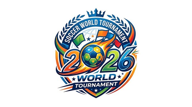 Soccer World Tournament 2026 Logo Design.