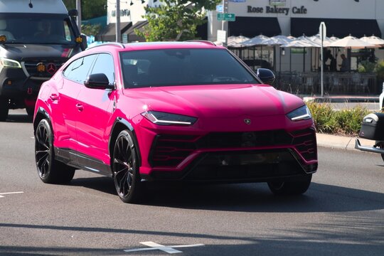 lamborghini urus suv luxury car on the street 