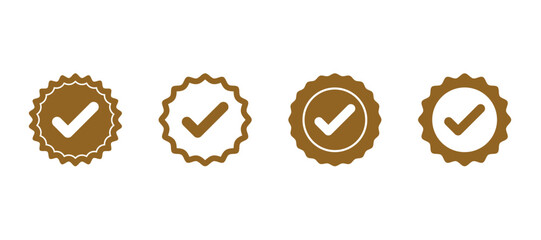 Verified Checkmark Badge Icon Set, approved © Adhie
