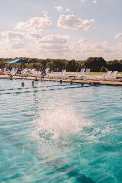diving board at the public pool