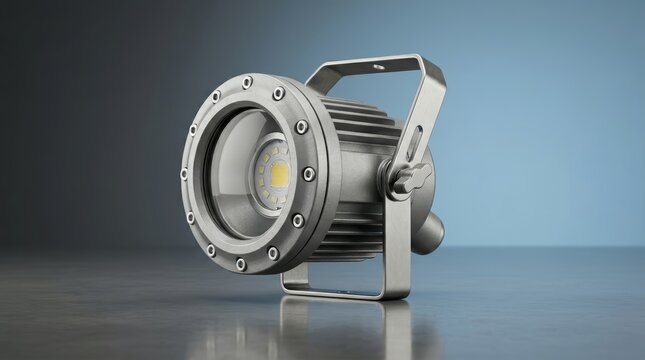 ATEX rated inspection lamp 3D render hazardous area task illumination fixture for maintenance diagnostics and industrial safety