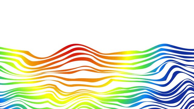 Abstract colorful wavy line pattern 4K