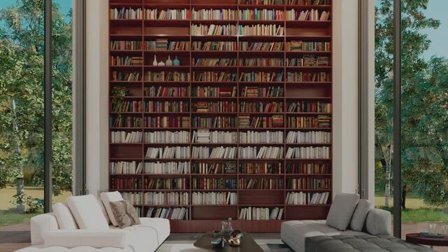 3d video rendering Camera movement footage contemporary interior modern design Tilt Up, Tracking Shot Panning Stylish interior house Lockdown Shot movie clip