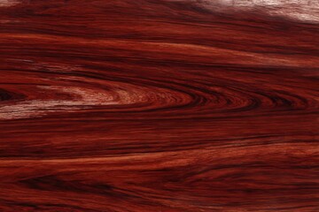 Fototapeta premium Polished Rosewood Mahogany Grain Texture Close Up Reddish Brown Flowing Pattern Luxury Furniture