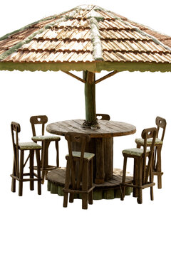 table and chairs isolated