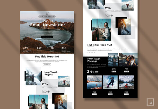 Travel Email News Letter Layout