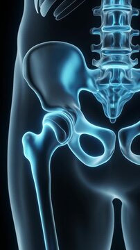 Human Hip Anatomy Visualization 4K Generative AI