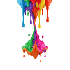 Fototapeta premium Colorful Liquid Paint Splashing and Dripping