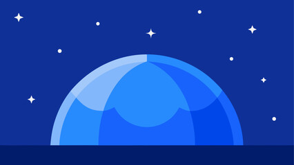 Blue planet in space with stars © ruposhi