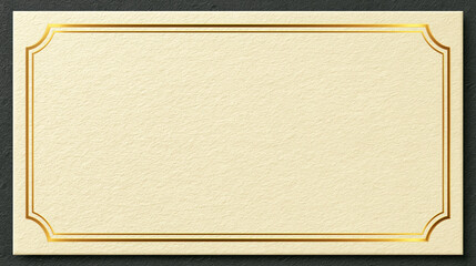 Fototapeta premium Official certificate paper texture blank gold border cream background elegant frame