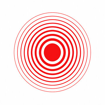 Vector illustration of earthquake epicenter with concentric circles