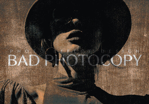 Bad Photocopy Effect Mockup