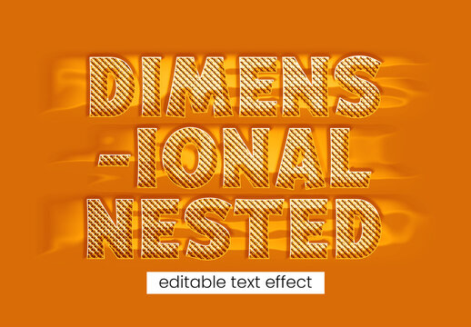 Dimensional Nested Text Effect Design