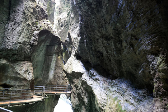 In the Aare Gorge near Meiringen in the Swiss Alps, Switzerland