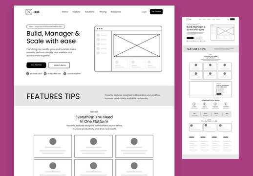 Landing Page Wireframe