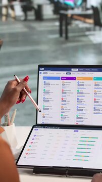 Human Resources Manager Reviewing Candidate Resumes
