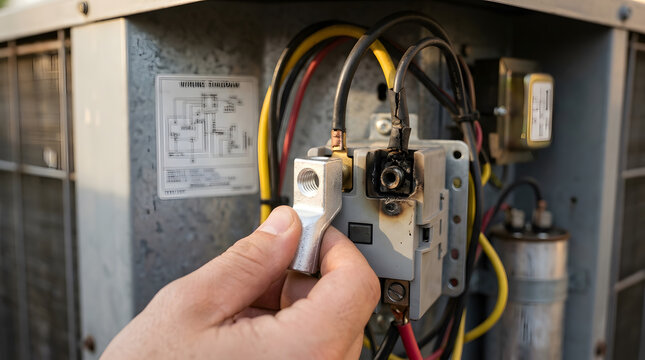 Burnt AC contactor replacement | HVAC repair technician at work | Air conditioner electrical failure | Residential cooling system maintenance