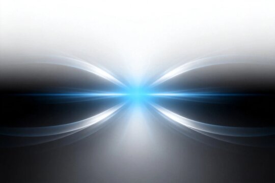 Abstract Blue Light Waves on Dark Background