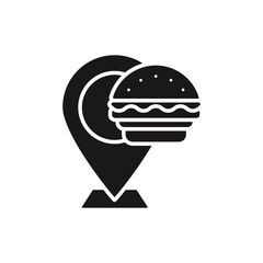 Fototapeta premium burger location icons minimalist flat style design, burger location Vector illustration on white background