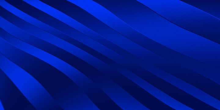 stunning abstract blue gradient background with parallel curved ribbons and a smooth matte texture with soft grain