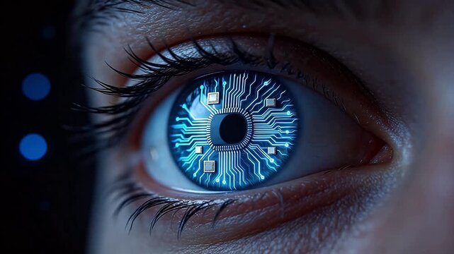 Human eye with circuit design