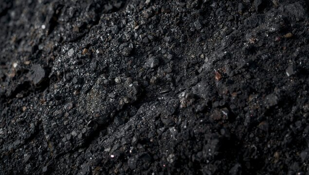 Macro close-up of rough gray granite and concrete wall texture with grunge black stone surface background, weathered natural rock material detail and old industrial surface finish
