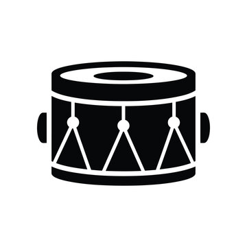 Isolated snare drum silhouette with white detailing on a clean background during a studio shoot
