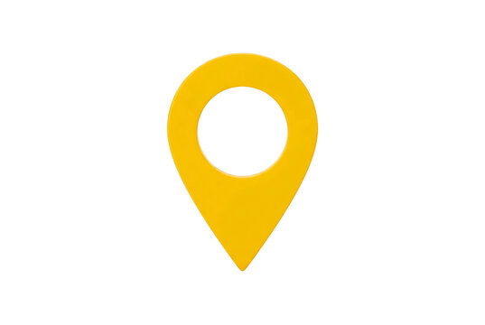Location pin map pointer icon for navigation and travel apps isolated on transparent PNG background, GPS and destination marker concept