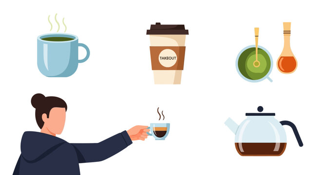 Woman Holding Coffee Cup.
