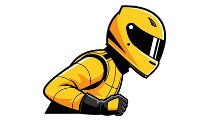 Obraz premium Racing Driver Wearing Helmet.