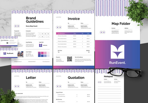 Gradient Blue And Black Marathon Brand Guidelines