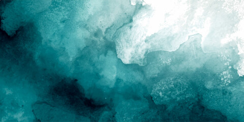 Majestic Antarctic Iceberg in Blue Ocean Water with Cloudy Sky Watercolor Texture and Vintage Grunge Arctic Nature Background © Sakib