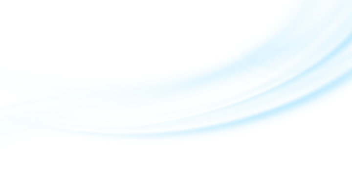 Air flow set of vector elements on a white background. Abstract light effect blowing from an air conditioner, purifier or humidifier. Dynamic blurred flow motion.