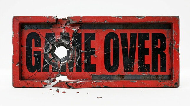 Design teks game over