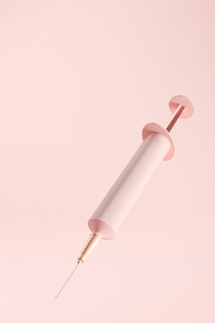 3D illustration of surreal syringe